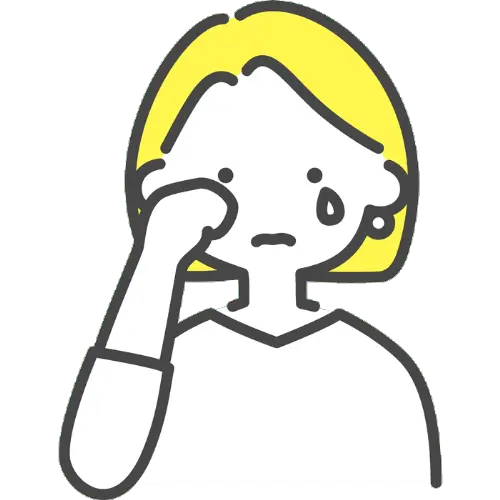 涙する女性のイラスト
